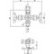 Pressure gauge valve double Type 1403 brass inspection flange internal/external thread